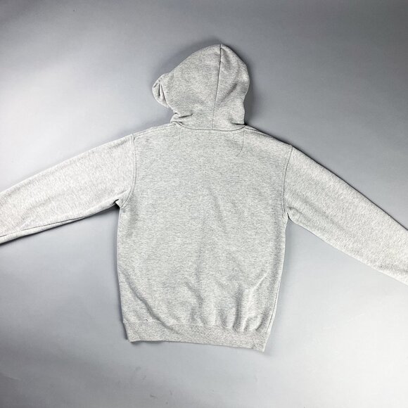 Vintage Nike Hoodie | Light Grey Pullover Sweatshirt with Embroidered Logo - Picture 6 of 7